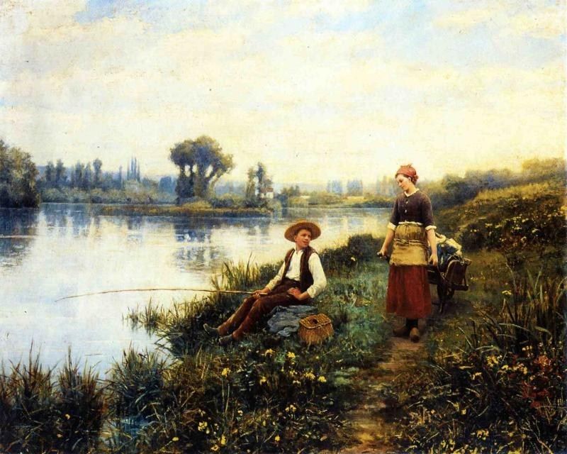Daniel Ridgway Knight A Passing Conversation